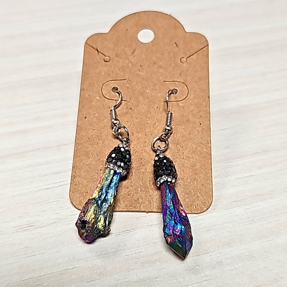 Quartz stones earrings Nwt